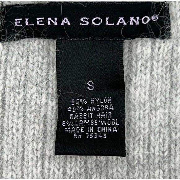 Elena Solano Angora Rabbit Hair Blend Short Sleeved Sweater Blouse Size Small - Picture 11 of 11